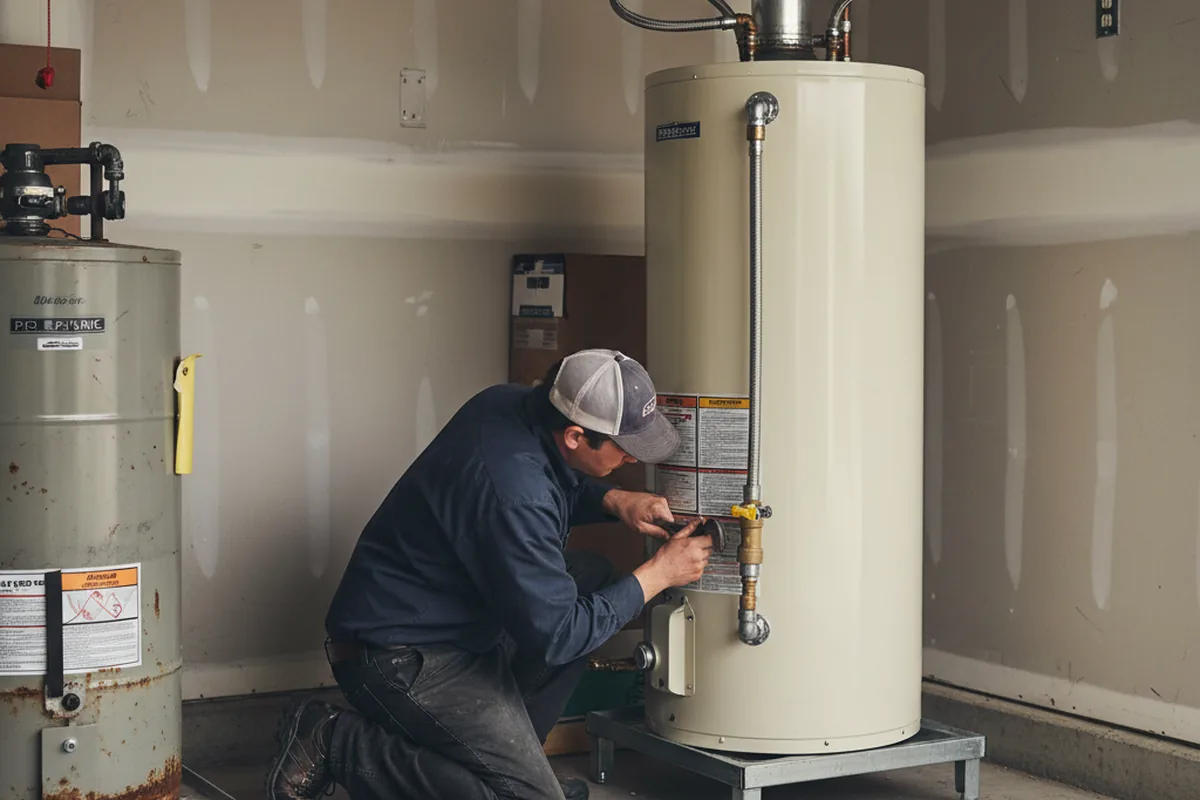 Water heater and shutoff valve replacement in Cedar Creek